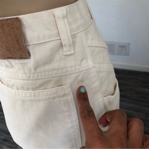 Zena Jean Cream High-Waisted Wide-Leg jeans - Picture 5 of 15